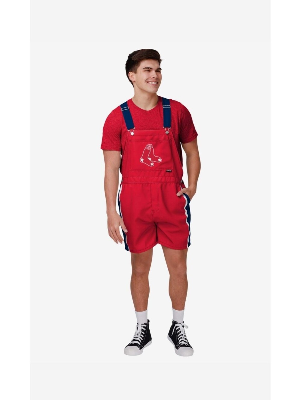 FOCO Boston Red Sox Team Bib Shortalls SZ MEDIUM RED